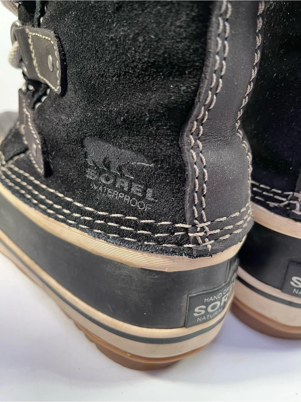 Sorel Black and Gray Women's Waterproof Winter Lace-Up Boots